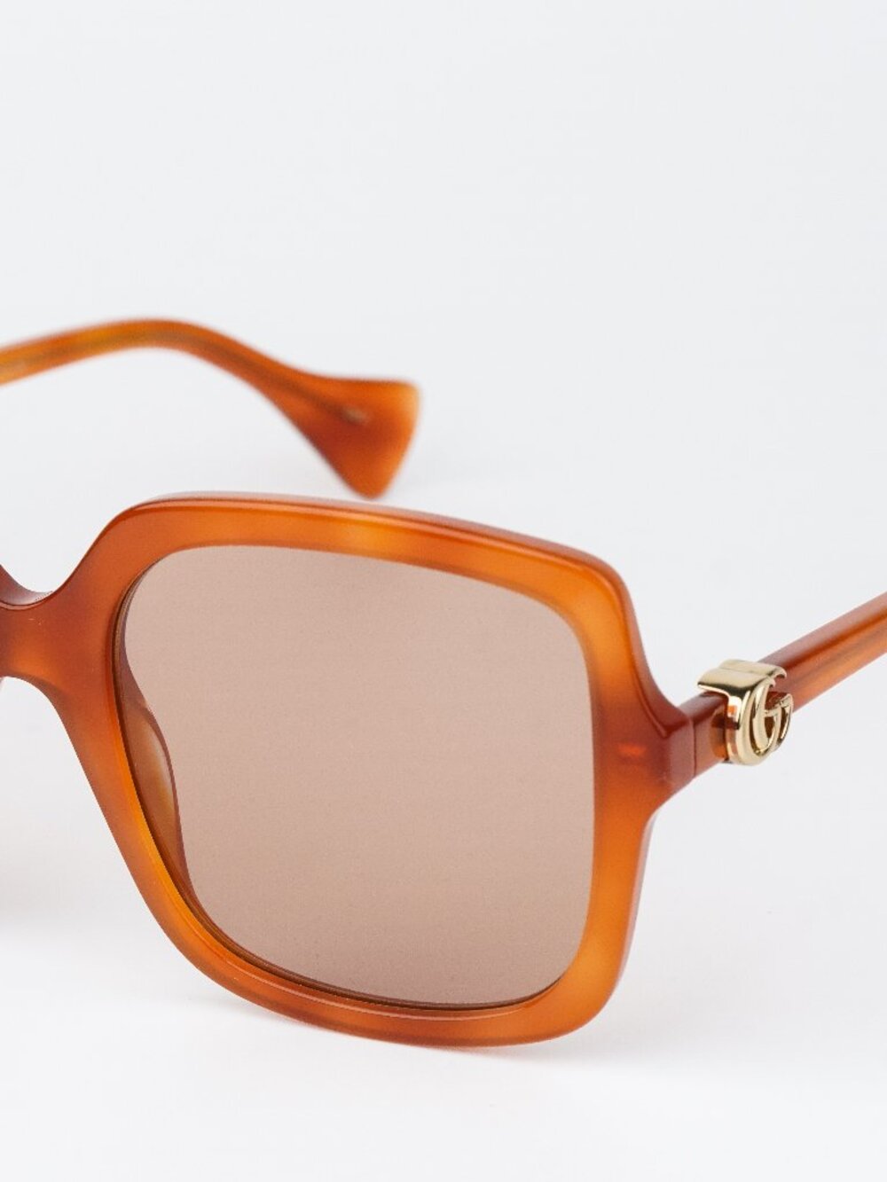 Gucci Women Sunglasses Havana Brown Square GG1070S 002 NEW AUTHENTIC - Picture 5 of 9